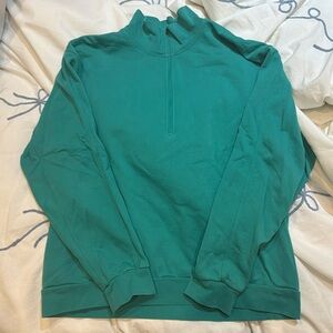 Lululemon kelly green half zip sweatshirt size Large